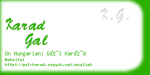 karad gal business card